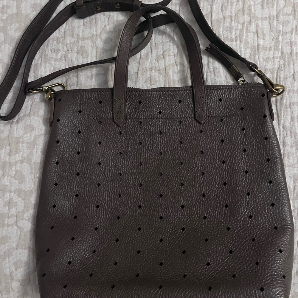 Madewell Perforated Leather Mini Transport Crossbody Bag - Picture 3 of 5